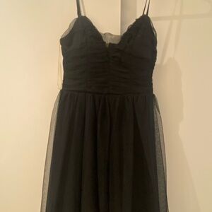Elegant Black Spaghetti Strap Dress